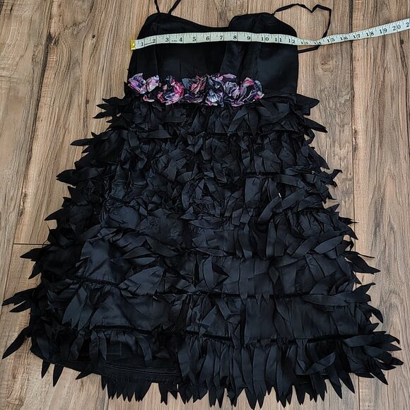 Rachael G. Fringe Summer Dress, Black, Size L - Picture 9 of 11